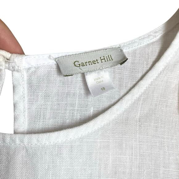 Garnet Hill White Sheath Mini Dress Resort Wear - Picture 11 of 12